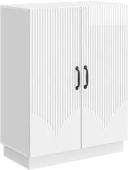 vidaXL Sideboard Hochglanz weiß, Holzwerkstoff, 66x34,5x87cm (895279)