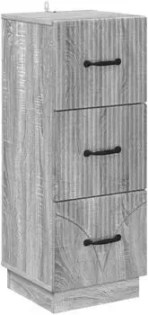 vidaXL Schubladenschrank Holzwerkstoff Sonoma-Grau 33x34,5x87cm (895311)