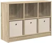 vidaXL Sideboard Sonoma-Eiche 88,5 x 27,5 x 63,5 cm