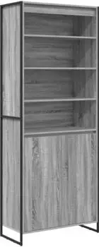 vidaXL Hochschrank 2er-Set Grau Sonoma Holzwerkstoff 79x36x200cm (3403043)