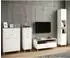 VCM Lindas Kommode Sideboard 2 Drehtüren, weiß/Honig-Eiche, 81x60x32cm