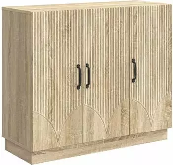 vidaXL Sideboard Sonoma-Eiche 89x34,5x77cm Holzwerkstoff (895337)