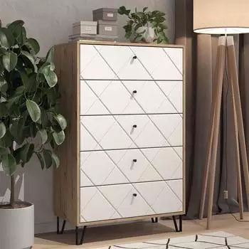 VICCO Nizza Kommode Artisan-Eiche, 80,2x127,4cm (57498)