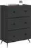 vidaXL Schubladenschrank 66x34,5x90cm Holzwerkstoff schwarz (895526)