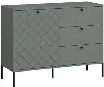 Feldmann-Wohnen Vitoria Sideboard 3 Schubladen grün, 105cm (Vitoria)