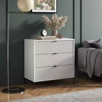 VICCO Eliza Kommode wei&szlig;, 3 Schubladen, 80x81,2cm (49498)