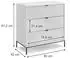 VICCO Eliza Kommode weiß, 3 Schubladen, 80x81,2cm (49498)