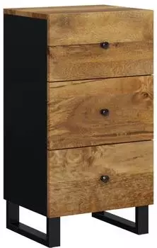 vidaXL Sideboard 3 Schubladen, Massivholz Mango, 40x33,5x75cm