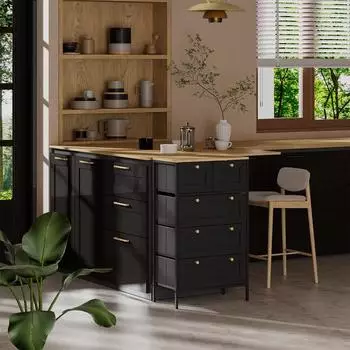 VICCO Belaro Kommode 5 Schubladen, schwarz, 56x95cm (51894)