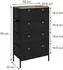 VICCO Belaro Kommode 5 Schubladen, schwarz, 56x95cm (51894)