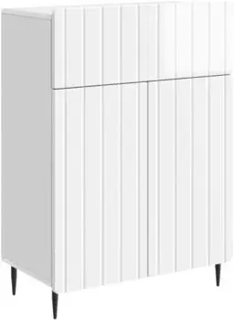 vidaXL Sideboard Hochglanz weiß 66x34,5x92cm Holzwerkstoff (894409)