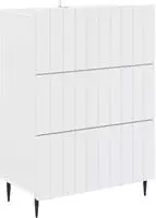 vidaXL Schubladenschrank Wei&szlig; 66 x 34,5 x 92 cm Holzwerkstoff