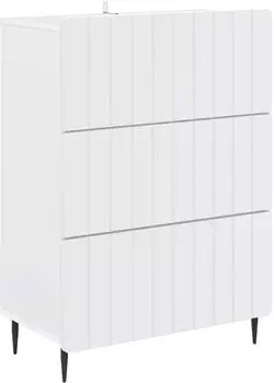 vidaXL Schubladenschrank 3 Schubladen weiß, Holzwerkstoff, 66x34,5x92cm