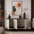 Lookway Autumn 3D Kommode geriffelte Front, Kaschmir/Nussbaum, 160x82x40cm (800001356508)