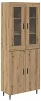 vidaXL Highboard 2 stk. Artisan-Eiche 69,5 x 34 x 180 cm Holzwerkstoff