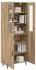vidaXL Highboard Artisan-Eiche Holzwerkstoff und Glas 2er-Set