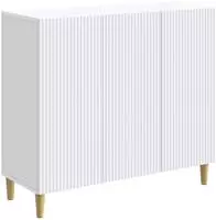 vidaXL Sideboard Wei&szlig; 89 x 34,5 x 80 cm Holzwerkstoff