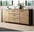 Lomado ACCRA-83 Sideboard Taurus Eiche, schwarzes Gestell, 180x91x41cm (24TWLK26)