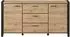 Lomado ACCRA-83 Sideboard Taurus Eiche, schwarzes Gestell, 180x91x41cm (24TWLK26)