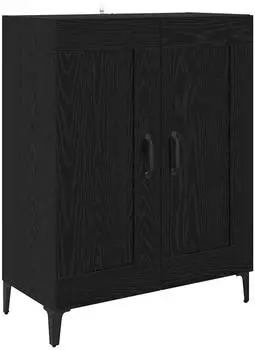 vidaXL Sideboard Holzwerkstoff schwarz Eichen-Optik 69,5x34x90cm (886239)