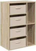 vidaXL Sideboard Sonoma-Eiche 60 x 33,5 x 84 cm