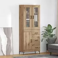 vidaXL Highboard 2 stk. Artisan-Eiche 69,5 x 34 x 180 cm Holzwerkstoff