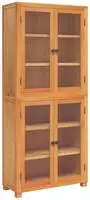 vidaXL Aufbewahrungsm&ouml;bel-Set mit Regal 2 Stk. Natur 80 x 35 x 185 cm