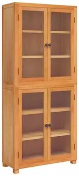 vidaXL Highboard-Set mit Tür, braun, Holzwerkstoff (3328625)