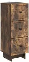 vidaXL Schubladenschrank Ger&auml;ucherte Eiche 33 x 34,5 x 90 cm