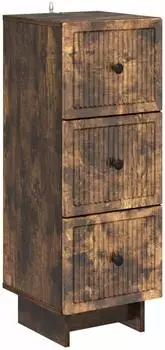 vidaXL Schubladenschrank geräucherte Eiche 33x34,5x90cm (893930)