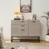 en.casa Sideboard Lavangen 3 Schubladen Betonoptik 100x75x35cm
