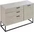 en.casa Sideboard Lavangen 3 Schubladen Betonoptik 100x75x35cm