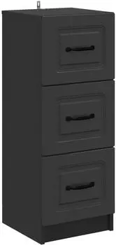 vidaXL Schubladenschrank schwarz 33x34,5x87cm Holzwerkstoff (895766)
