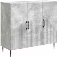 vidaXL Sideboard Betongrau 89 x 34,5 x 80 cm Holzwerkstoff