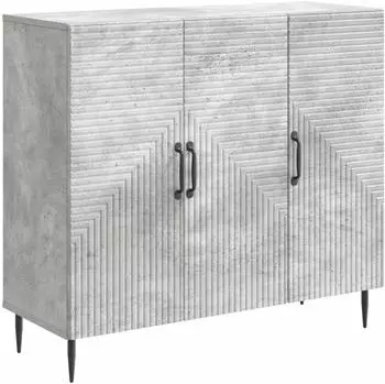 vidaXL Sideboard betongrau 89x34,5x80cm Holzwerkstoff (894878)