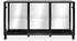 Finori Albi 51A Sideboard 160x85x37,5cm schwarz, Glas, Spiegelrückwand (51A)