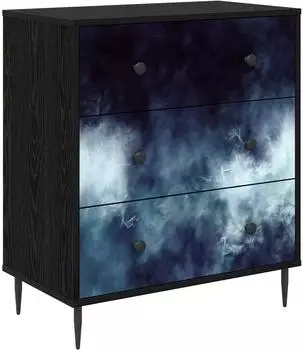 vidaXL RAALTE Kommode blaue Marmorierung 66x36,5x76cm (8007372)