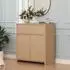 en.casa Takranmaa Sideboard mit Schublade und 2 Türen, 88x79x39cm, Eicheoptik