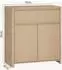 en.casa Takranmaa Sideboard mit Schublade und 2 Türen, 88x79x39cm, Eicheoptik