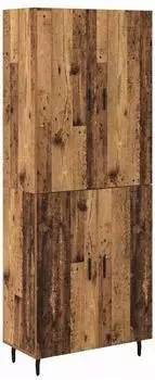 vidaXL Highboard 2er-Set, Altholz-Optik, Holzwerkstoff, 69,5x34x180cm