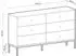 Masseno MONDO Sideboard 6 Schubladen, blau, 154x89x39cm (800000971025)
