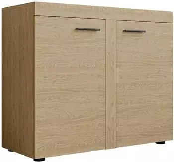 Mirjan24 Kommode Rumba 2F3 Holzwerkstoff, eichefarben, 97x82x40cm (800001367296)