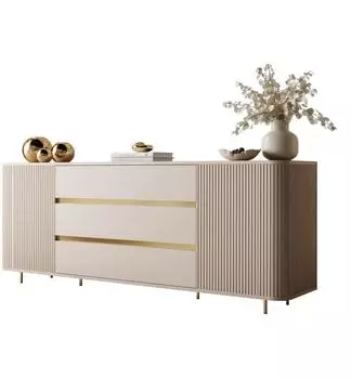 Lookway Mirage Gold Kommode 2 Türen, 3 Schubladen, beige, 180x73x40cm (800001807862)