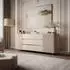 Lookway Mirage Gold Kommode 2 Türen, 3 Schubladen, beige, 180x73x40cm (800001807862)