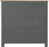 Mid.you Emerald Kommode 3 Schubladen, Eiche grau, 79x81x35cm