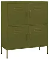 vidaXL Lagerschrank Olivgr&uuml;n 80x35x101,5 cm Stahl