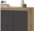 Inn.Furn Assino Hochkommode grau/Eiche 10 Fächer 105x111x37cm (GE70182-07)