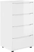 vidaXL Stauraumschr&auml;nke 60 x 48 x 105 cm Holzwerkstoff Hochglanz Wei&szlig;