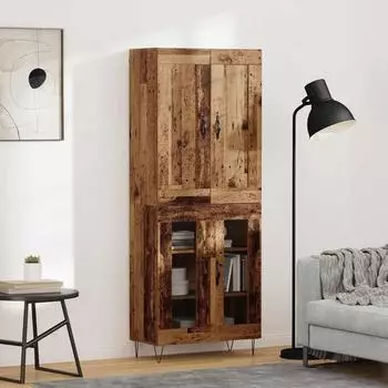 vidaXL Highboard Altholz-Optik 69,5x34x180cm (3403168)