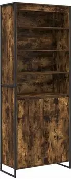 vidaXL Hoher Schrank R&auml;uchereiche 79x36x200cm Holzwerkstoff